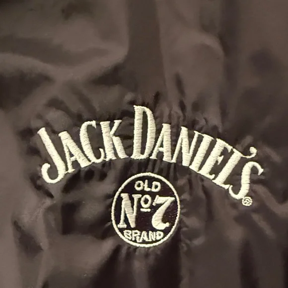 Jack Daniels Mens Black Windbreaker Full Zip Lightweight Promo 2014 Size S - Picture 4 of 10